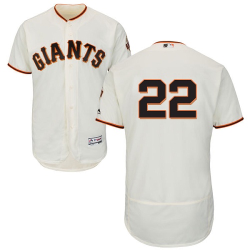 Giants #22 Will Clark Cream Flexbase Authentic Collection Stitched MLB Jersey - Click Image to Close